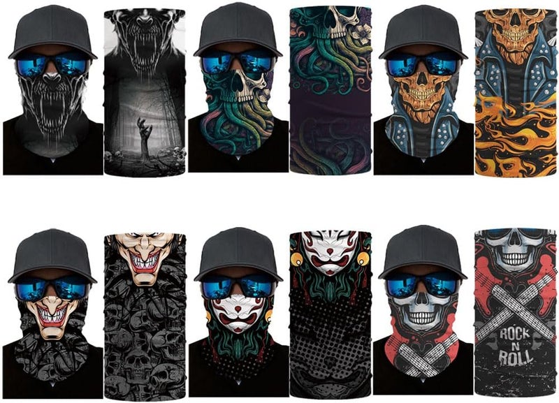 SIDAZON Neck Gaiter Mask,Bandana Gator Face Cover Mask Sun UV Protection,Neck Warmer Balaclava,Tube Face Scarf,Headband for Outdoor - Image 2